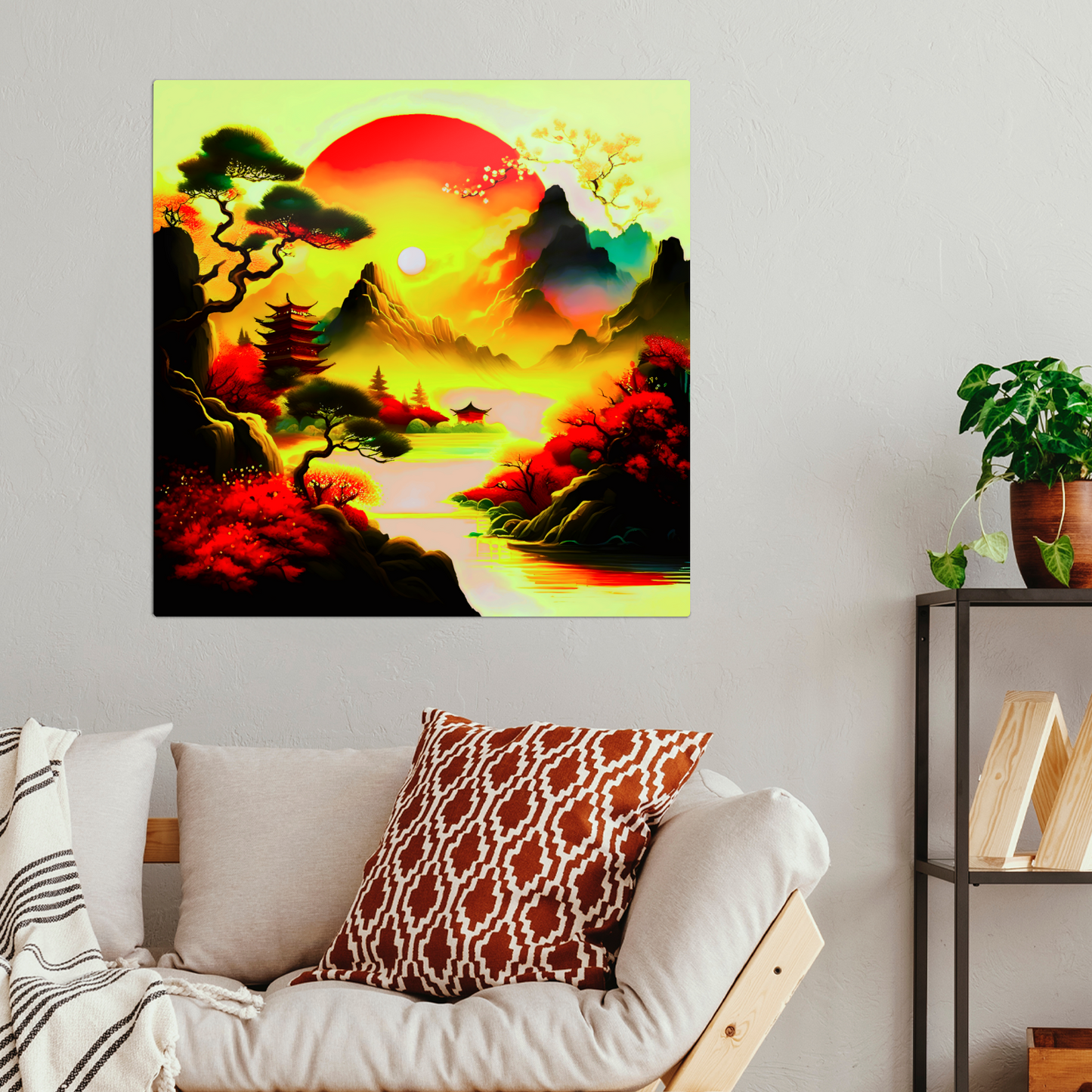 Japanese Art 3, Printed on gloss aluminium to enhance colour and detail, unique print, an enduring gift...