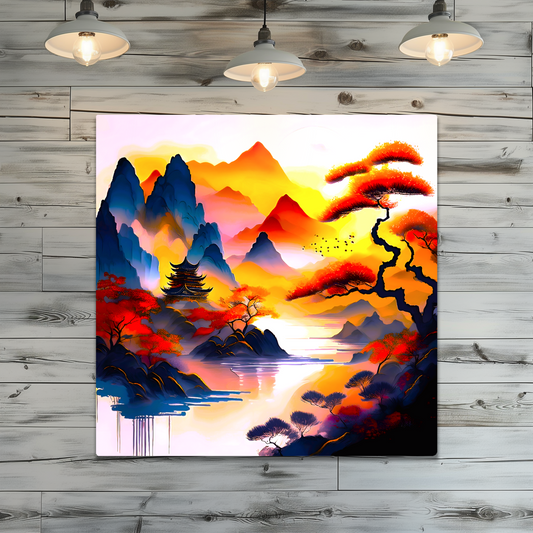 Japanese Art 4, Printed on gloss aluminium to enhance colour and detail, unique print, an enduring gift...