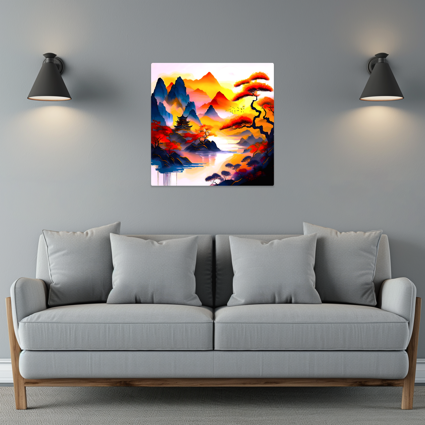 Japanese Art 4, Printed on gloss aluminium to enhance colour and detail, unique print, an enduring gift...