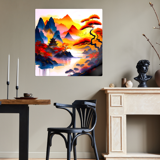 Japanese Art 4, Printed on gloss aluminium to enhance colour and detail, unique print, an enduring gift...