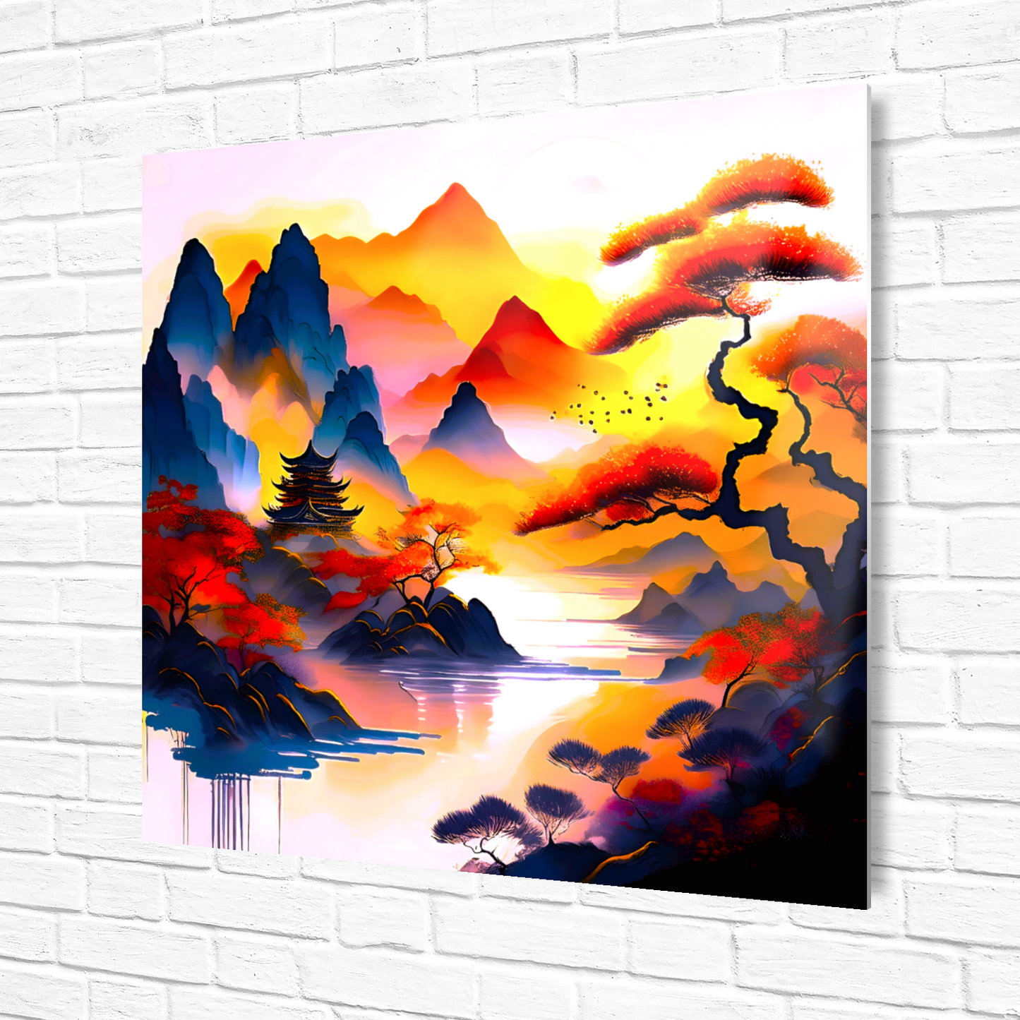 Japanese Art 4, Printed on gloss aluminium to enhance colour and detail, unique print, an enduring gift...