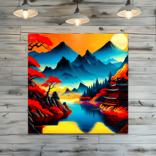Japanese Art 5,  Printed on gloss aluminium to enhance colour and detail, unique print, an enduring gift...