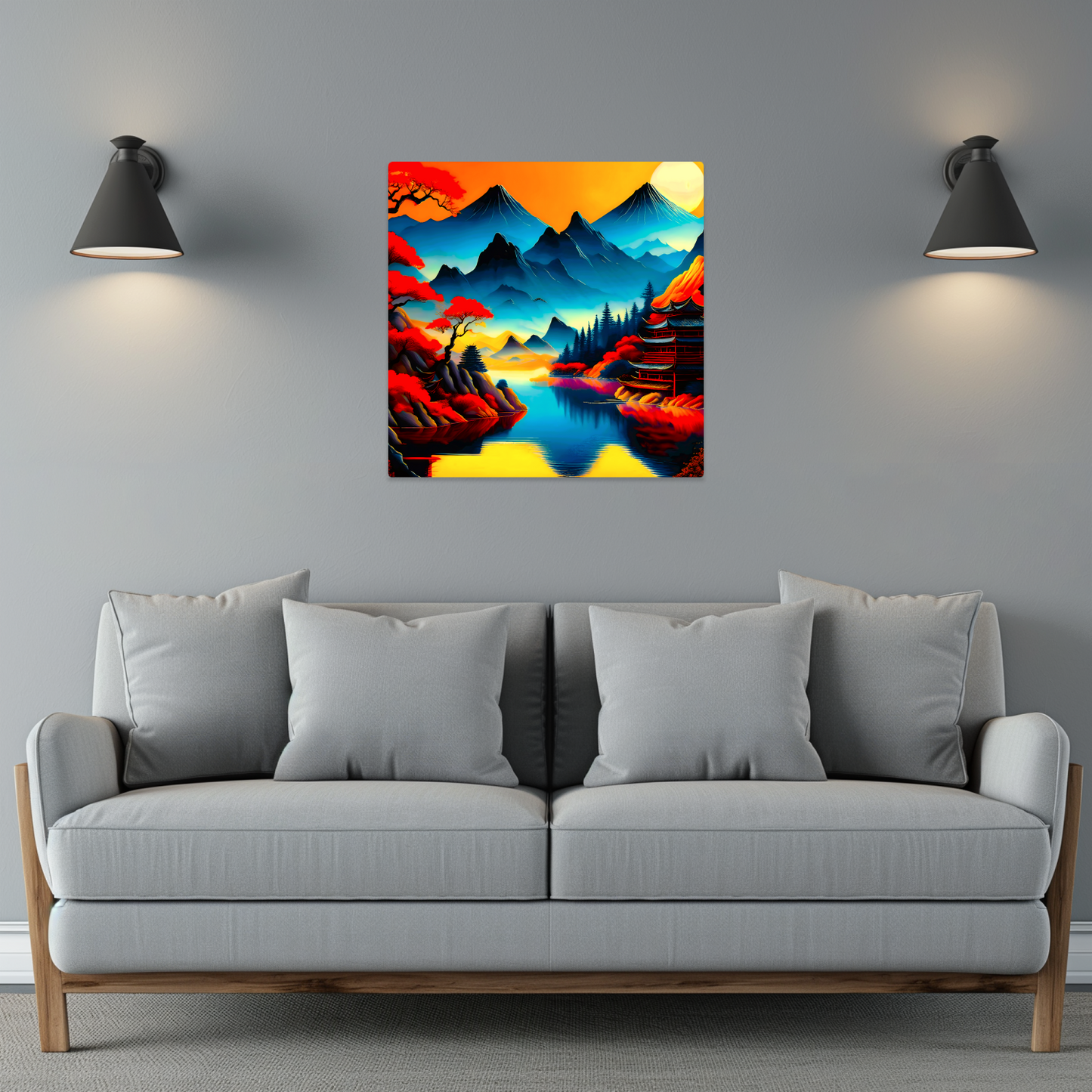Japanese Art 5,  Printed on gloss aluminium to enhance colour and detail, unique print, an enduring gift...
