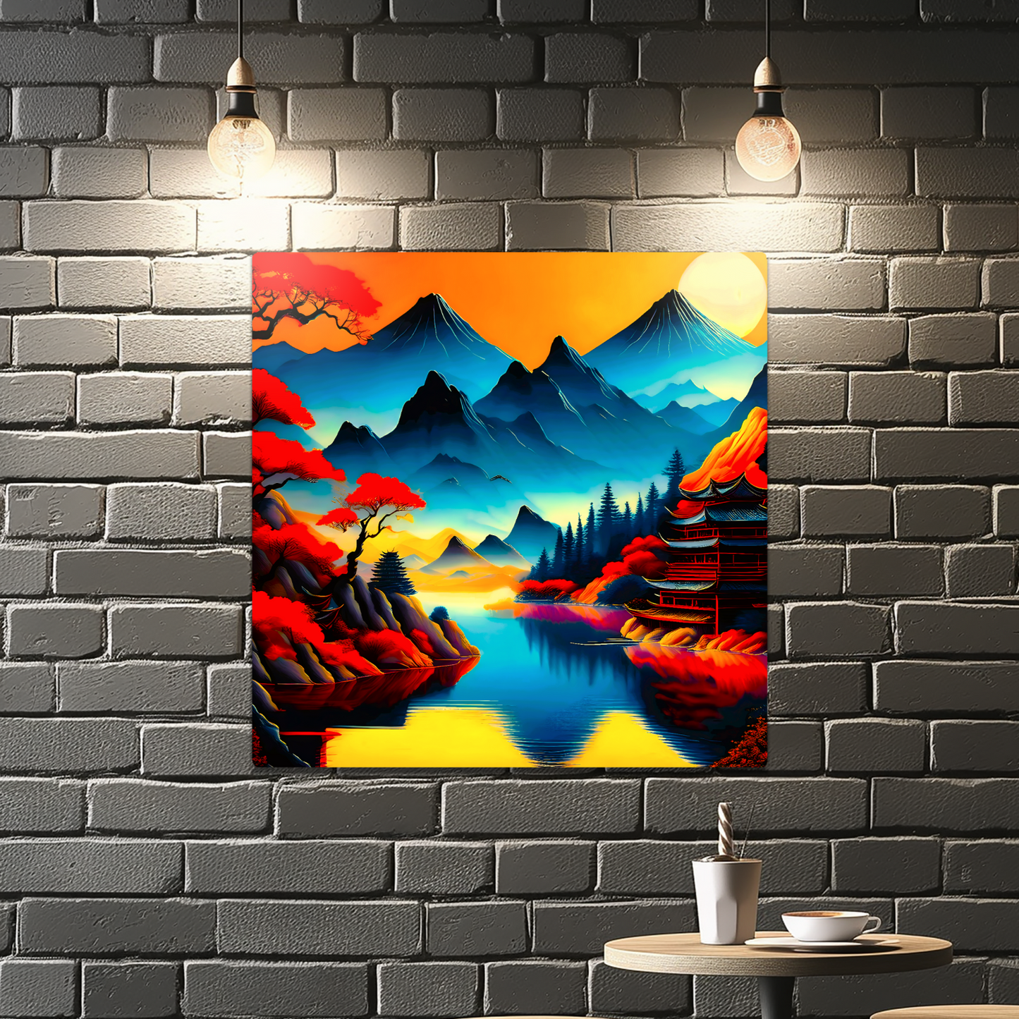 Japanese Art 5,  Printed on gloss aluminium to enhance colour and detail, unique print, an enduring gift...