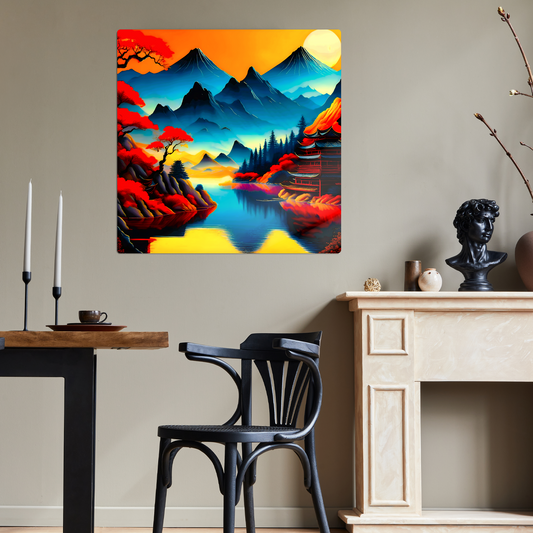 Japanese Art 5,  Printed on gloss aluminium to enhance colour and detail, unique print, an enduring gift...