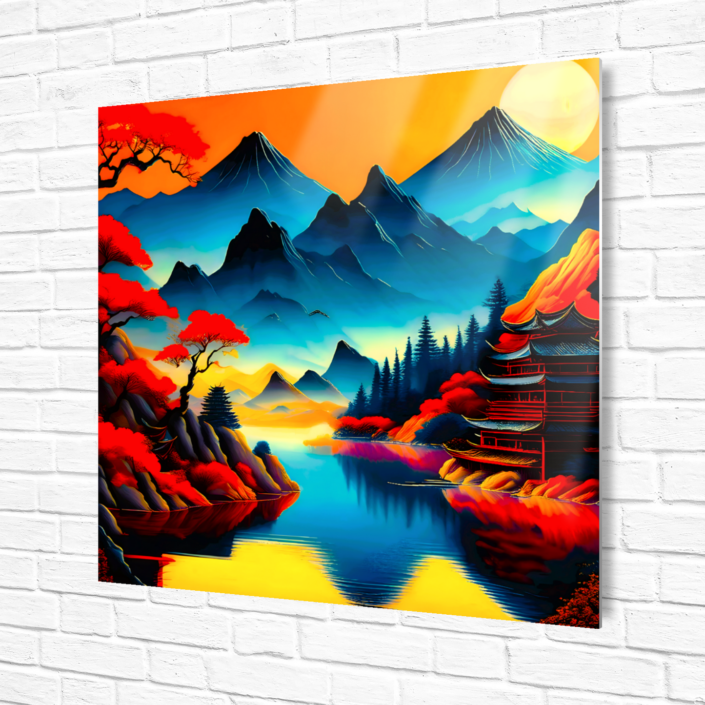Japanese Art 5,  Printed on gloss aluminium to enhance colour and detail, unique print, an enduring gift...