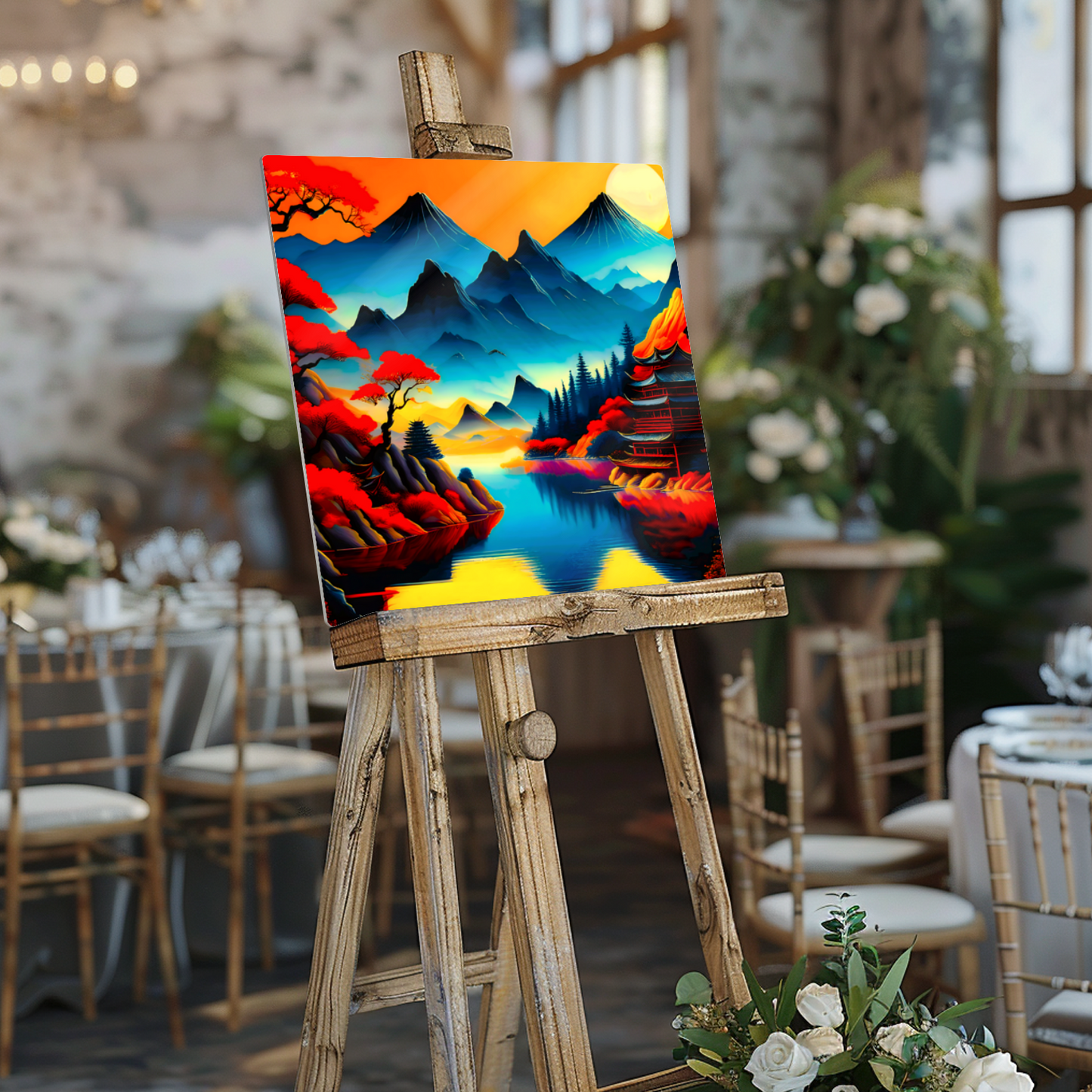 Japanese Art 5,  Printed on gloss aluminium to enhance colour and detail, unique print, an enduring gift...