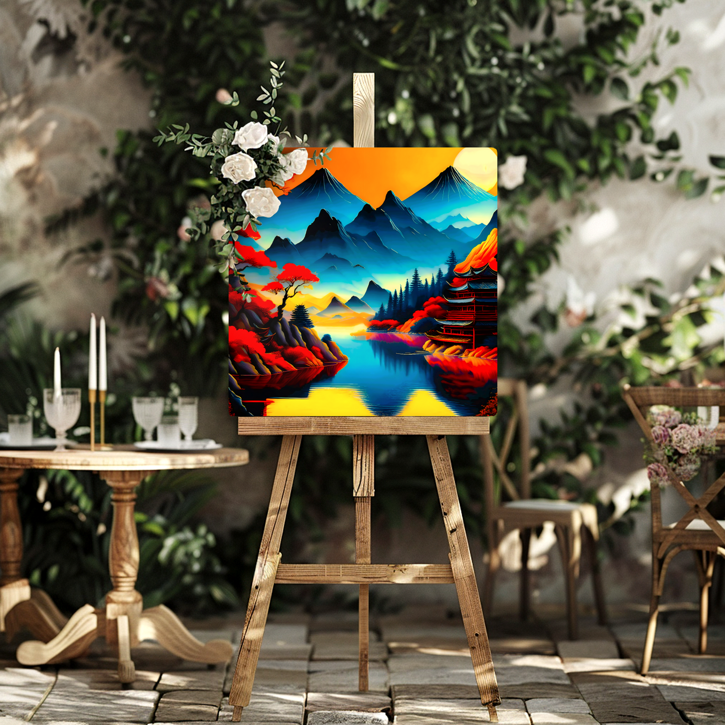 Japanese Art 5,  Printed on gloss aluminium to enhance colour and detail, unique print, an enduring gift...