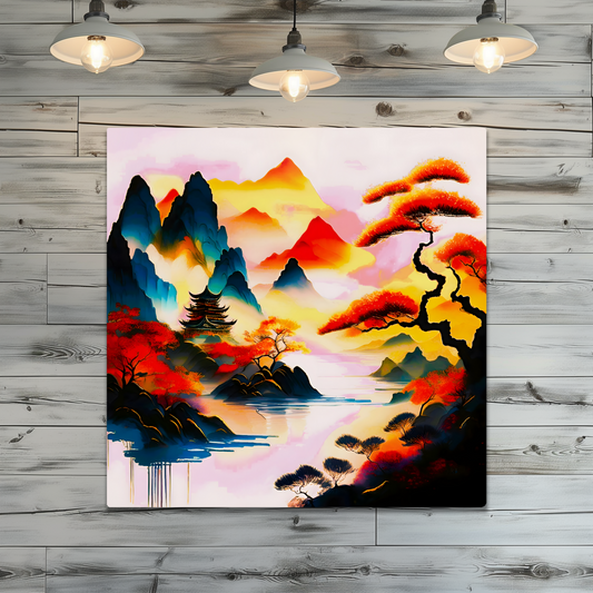 Japanese Art 6, Printed on gloss aluminium to enhance colour and detail, unique print, an enduring gift...