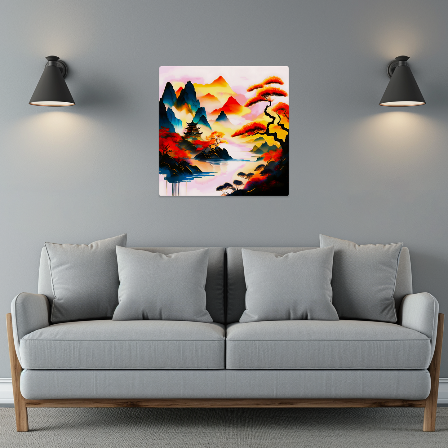 Japanese Art 6, Printed on gloss aluminium to enhance colour and detail, unique print, an enduring gift...