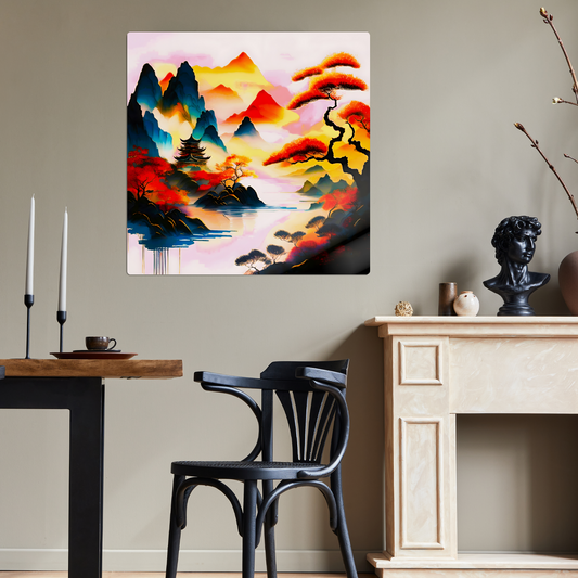 Japanese Art 6, Printed on gloss aluminium to enhance colour and detail, unique print, an enduring gift...