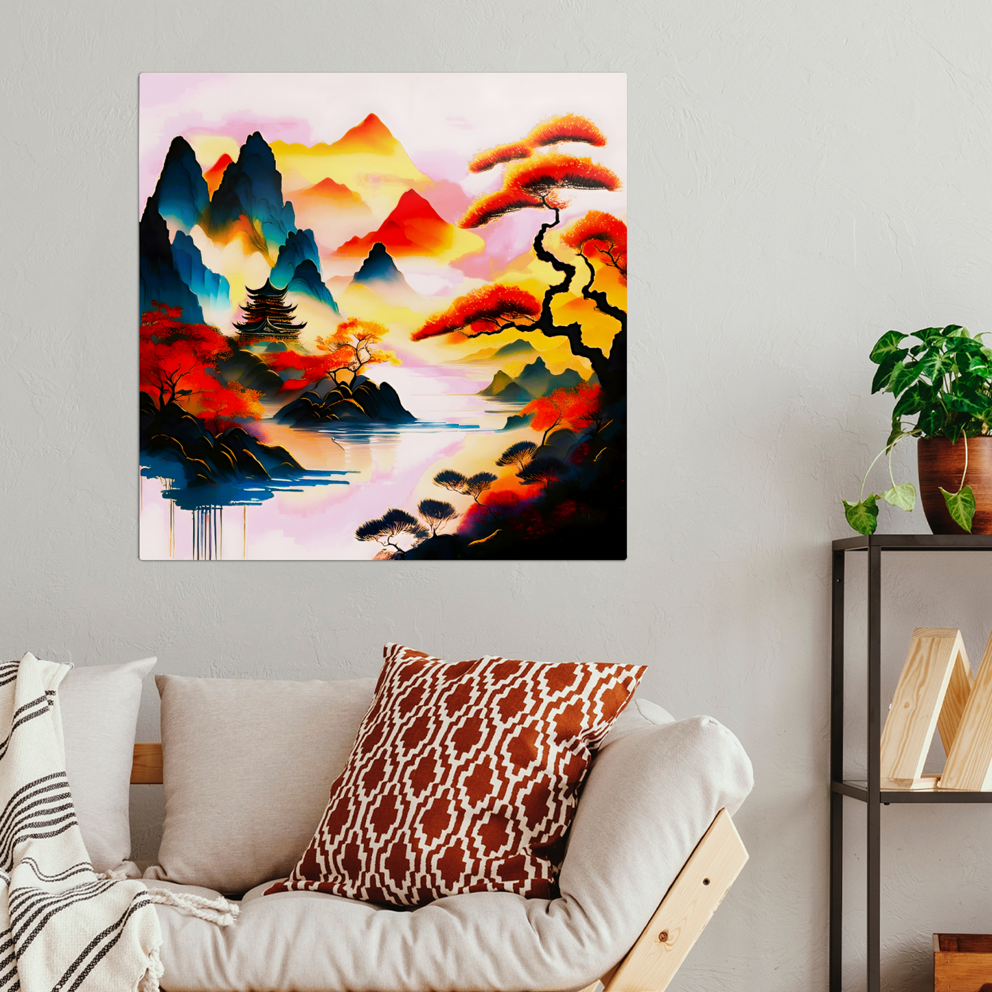 Japanese Art 6, Printed on gloss aluminium to enhance colour and detail, unique print, an enduring gift...