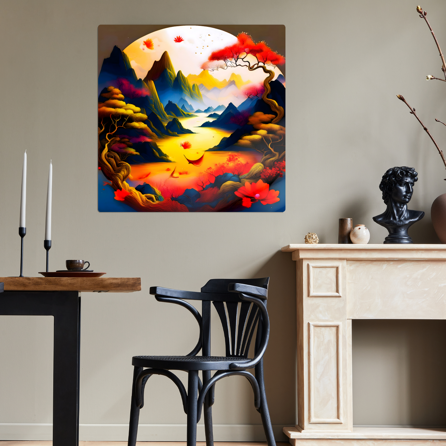 Japanese Art 8, Printed on gloss aluminium to enhance colour and detail, unique print, an enduring gift...
