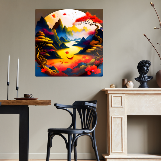 Japanese Art 8, Printed on gloss aluminium to enhance colour and detail, unique print, an enduring gift...