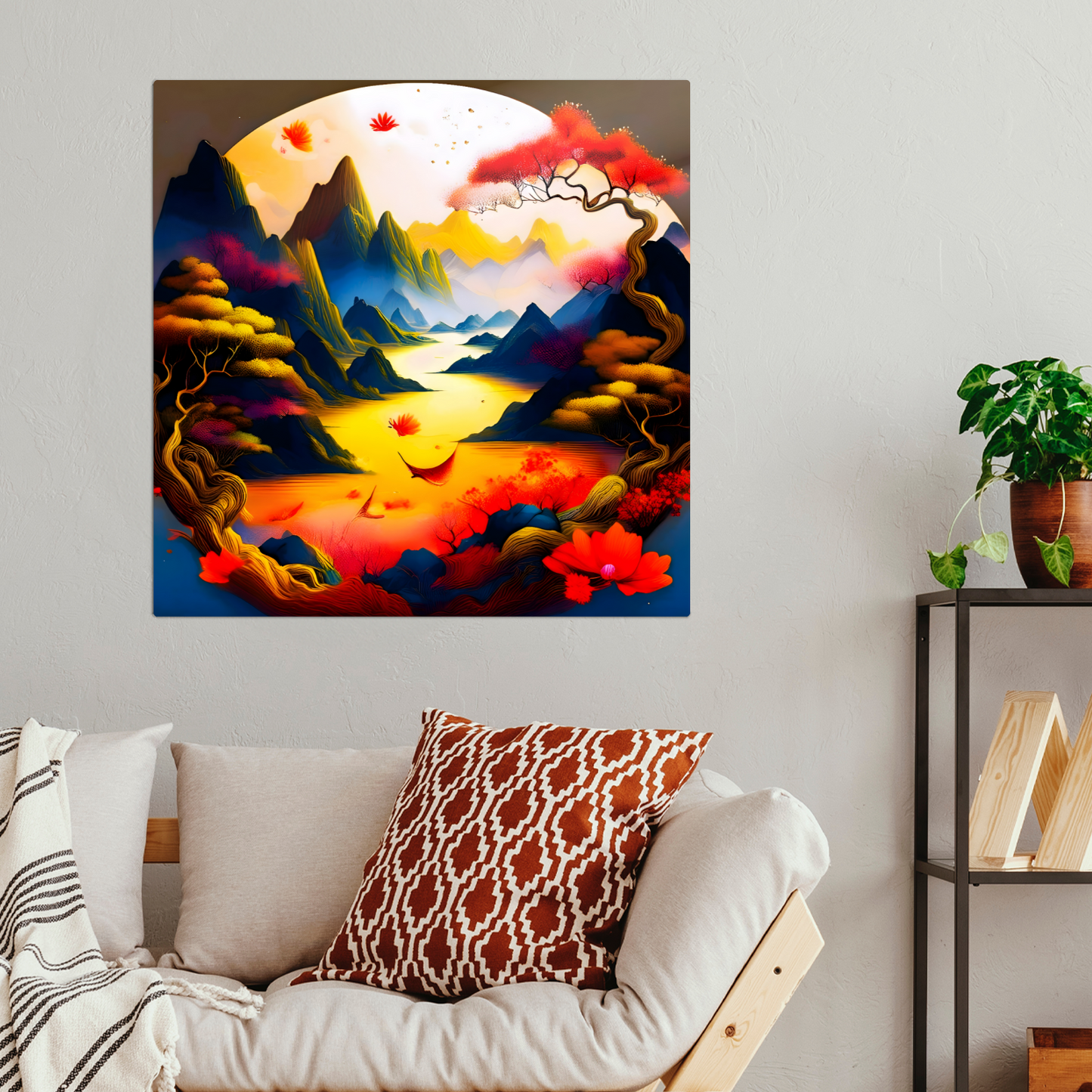 Japanese Art 8, Printed on gloss aluminium to enhance colour and detail, unique print, an enduring gift...