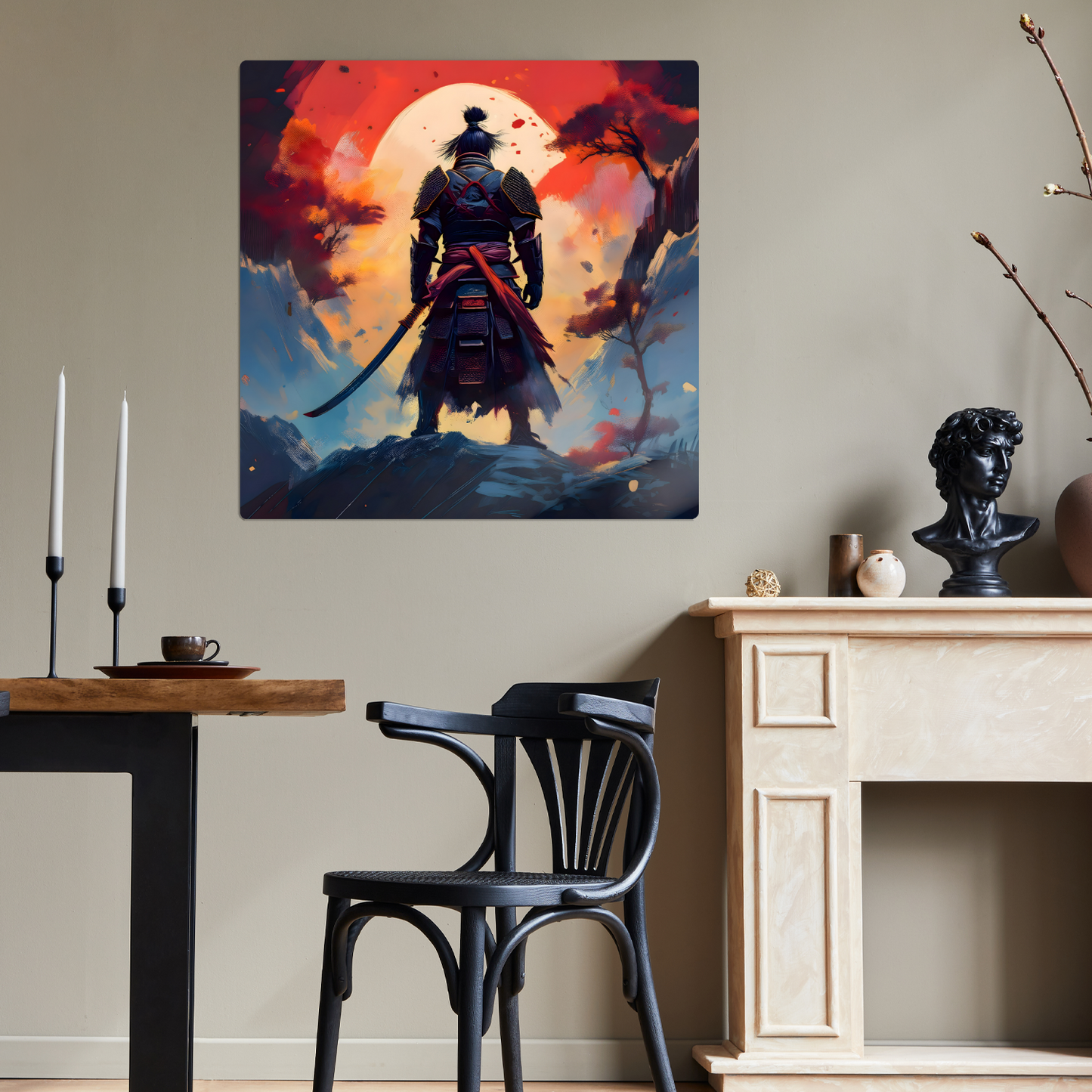 Samurai Warrior 1, Printed on gloss aluminium to enhance colour and detail, unique print, an enduring gift...