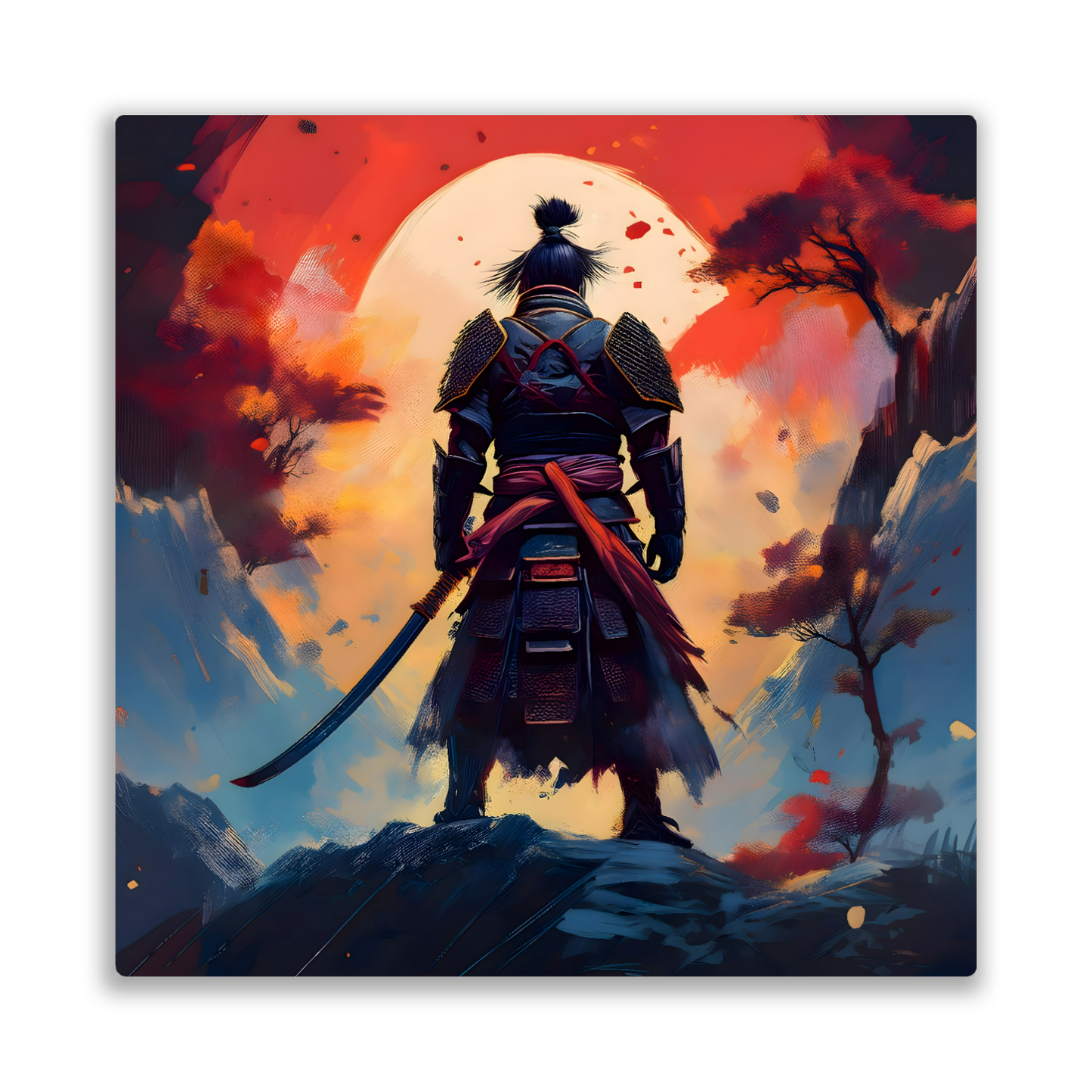 Samurai Warrior 1, Printed on gloss aluminium to enhance colour and detail, unique print, an enduring gift...