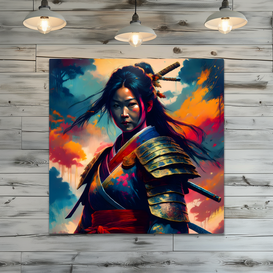 Samurai Warrior 2, Printed on gloss aluminium to enhance colour and detail, unique print, an enduring gift...