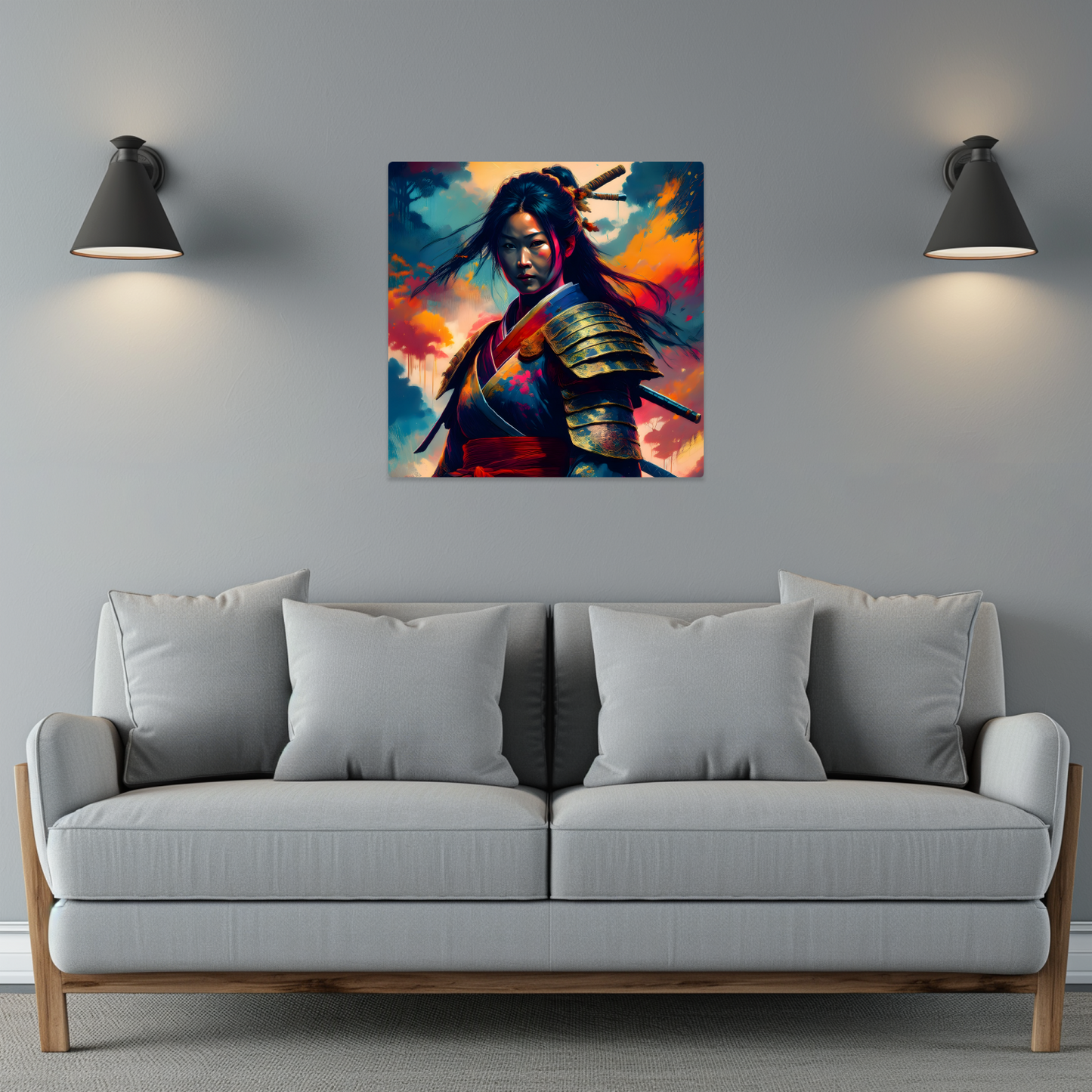Samurai Warrior 2, Printed on gloss aluminium to enhance colour and detail, unique print, an enduring gift...