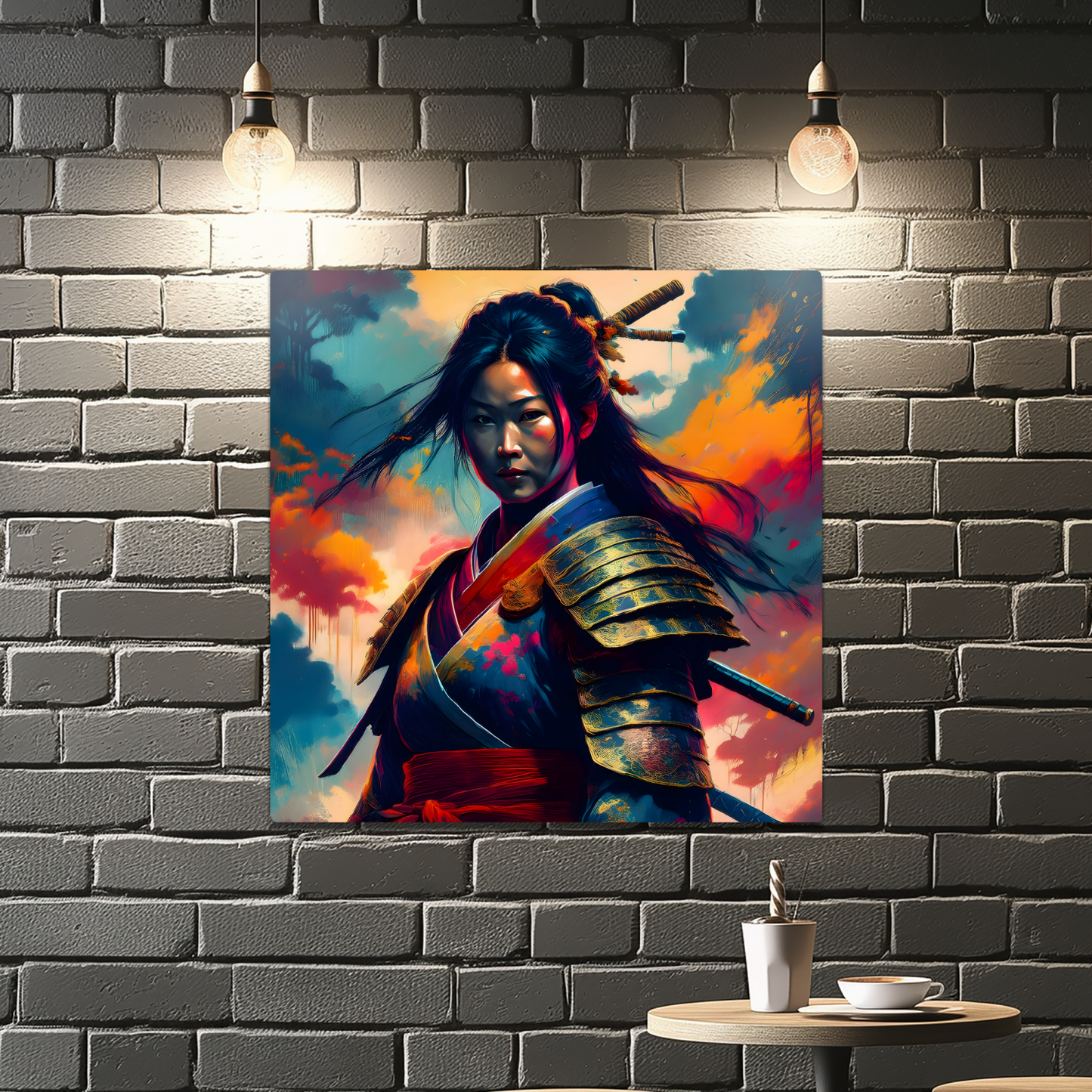 Samurai Warrior 2, Printed on gloss aluminium to enhance colour and detail, unique print, an enduring gift...