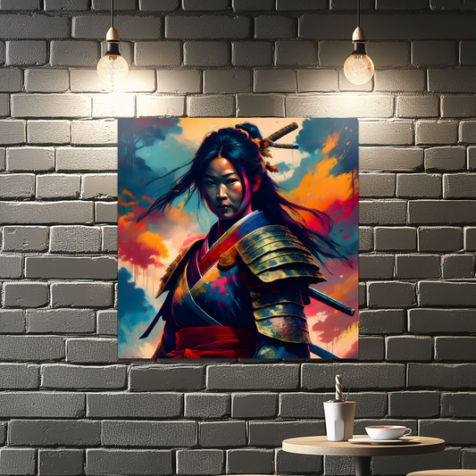 Samurai Warrior 2, Printed on gloss aluminium to enhance colour and detail, unique print, an enduring gift...