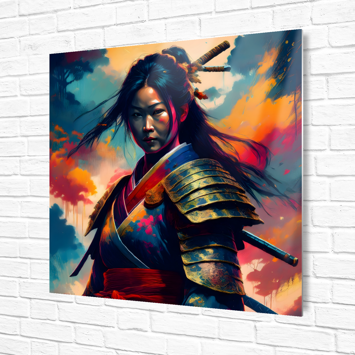 Samurai Warrior 2, Printed on gloss aluminium to enhance colour and detail, unique print, an enduring gift...