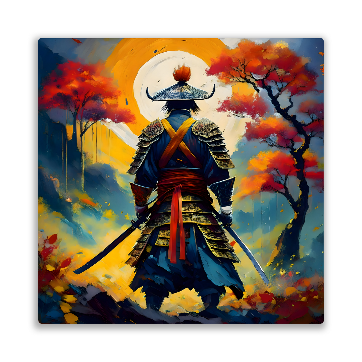 Samurai Warrior 3, Printed on gloss aluminium to enhance colour and detail, unique print, an enduring gift...