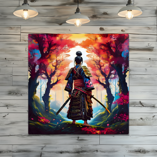 Samurai Warrior 4, Printed on gloss aluminium to enhance colour and detail, unique print, an enduring gift...
