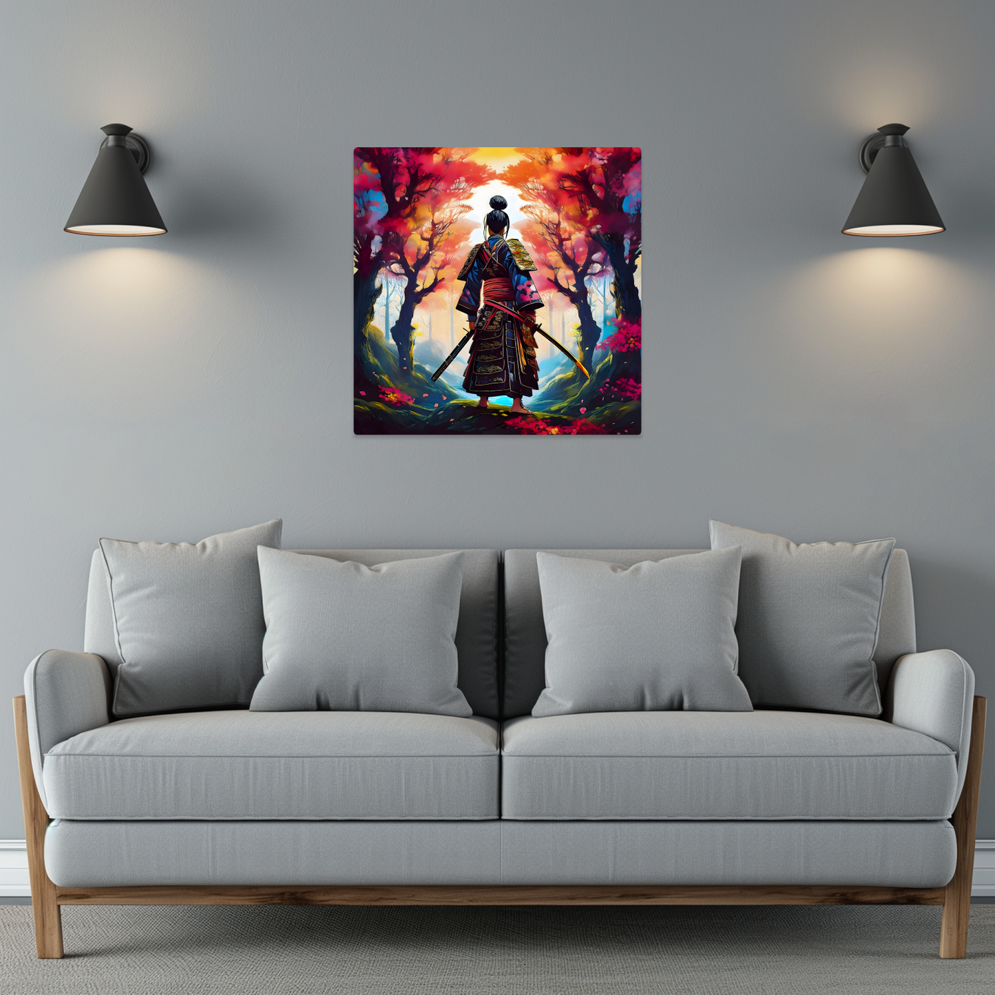 Samurai Warrior 4, Printed on gloss aluminium to enhance colour and detail, unique print, an enduring gift...