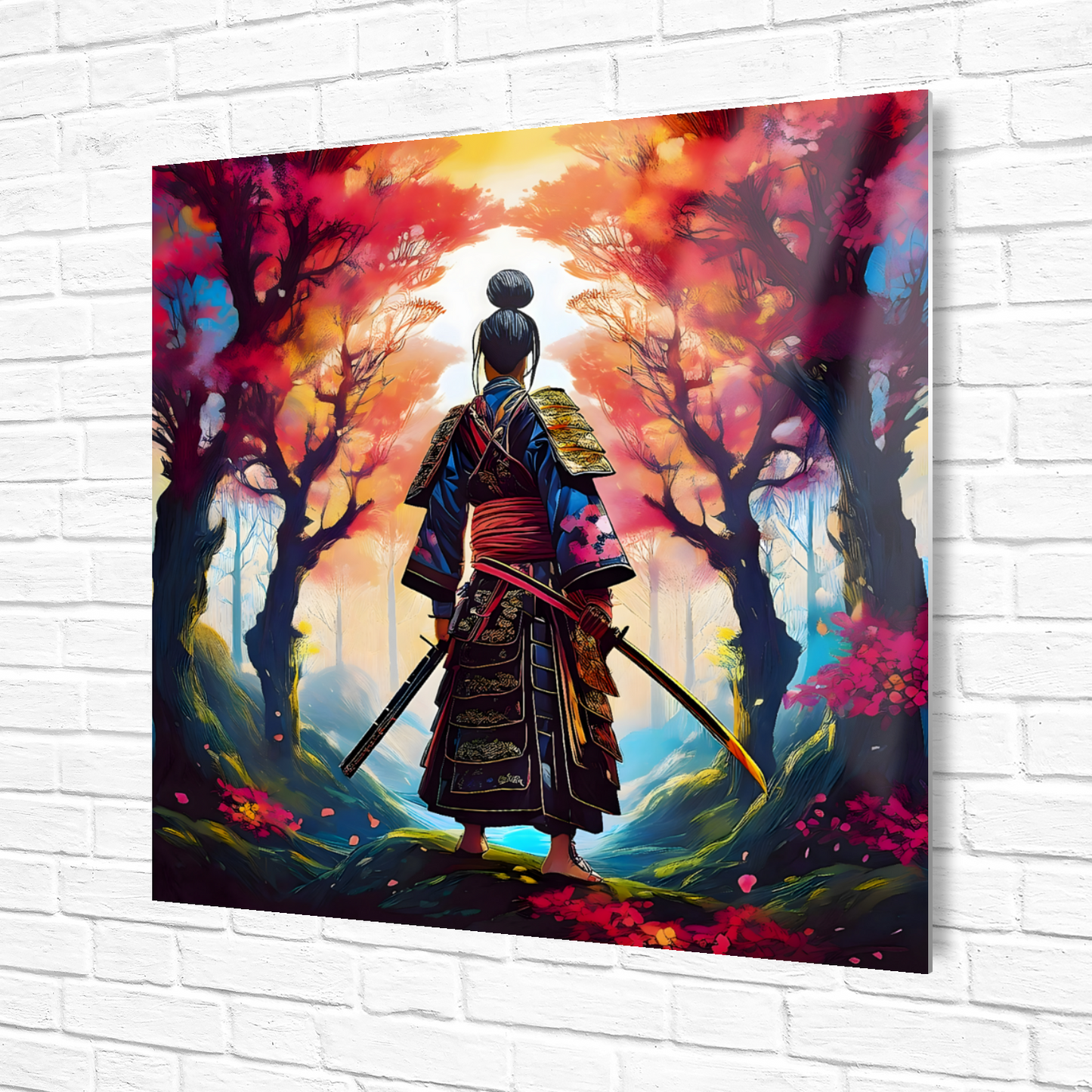 Samurai Warrior 4, Printed on gloss aluminium to enhance colour and detail, unique print, an enduring gift...