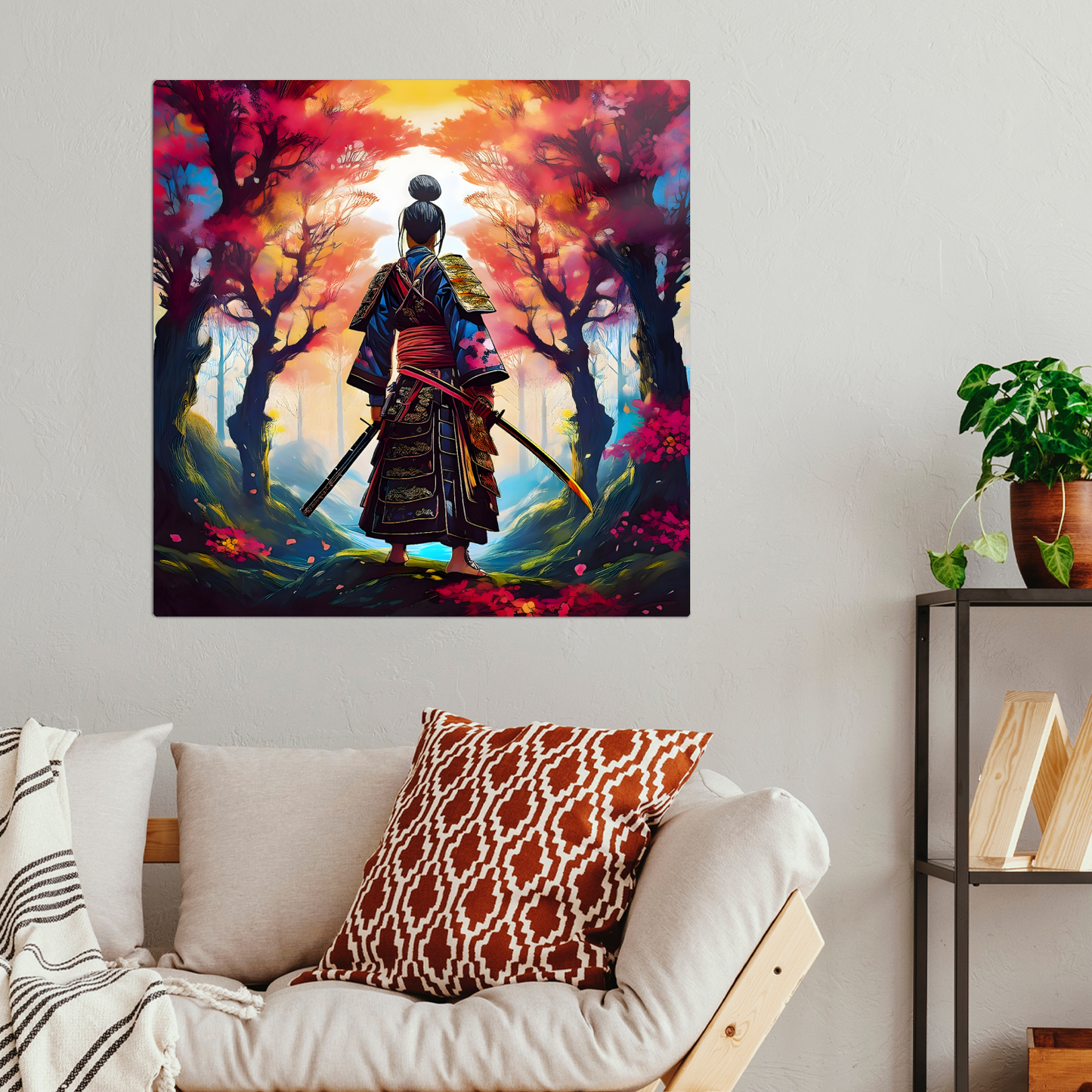 Samurai Warrior 4, Printed on gloss aluminium to enhance colour and detail, unique print, an enduring gift...
