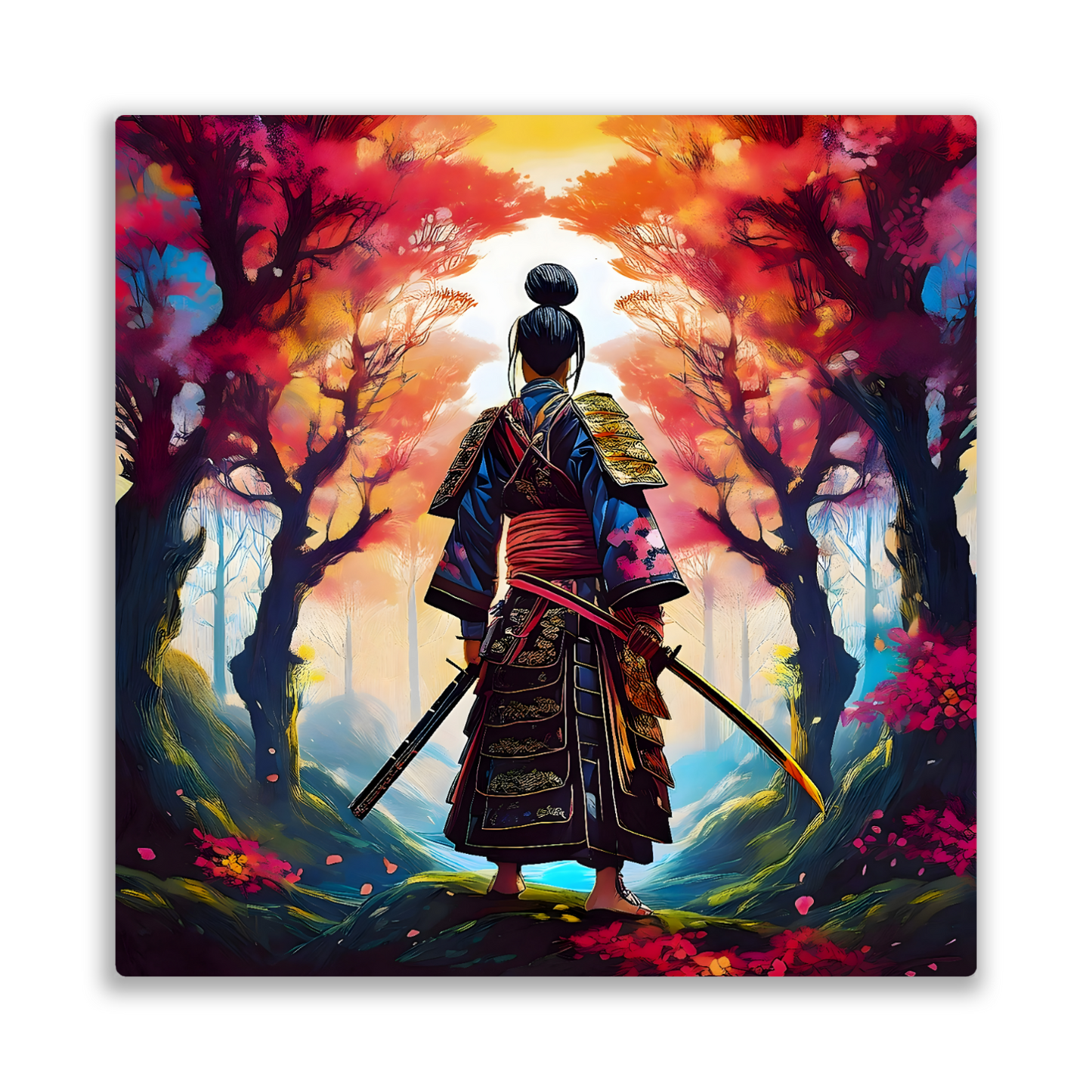 Samurai Warrior 4, Printed on gloss aluminium to enhance colour and detail, unique print, an enduring gift...
