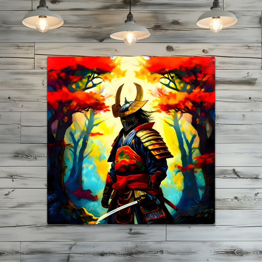 Samuri Warrior 5, Printed on gloss aluminium to enhance colour and detail, unique print, an enduring gift...