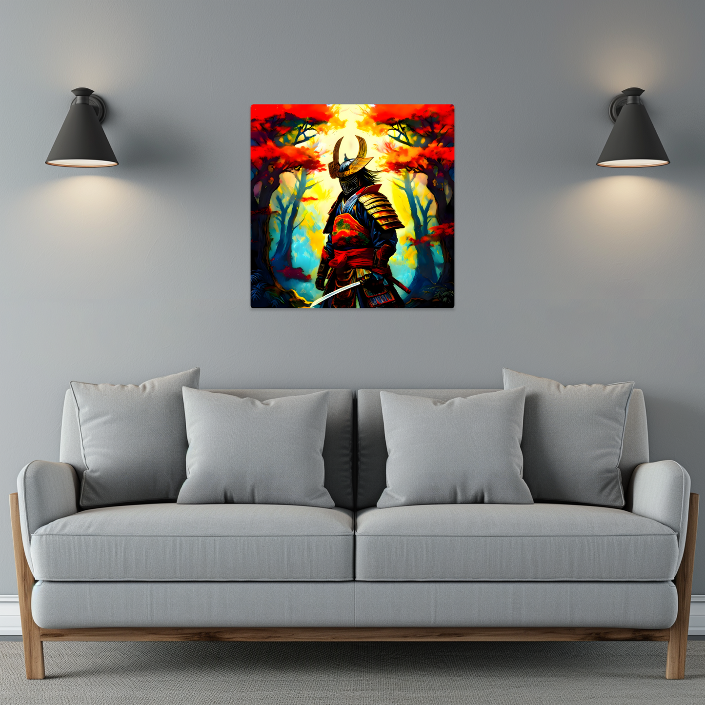 Samuri Warrior 5, Printed on gloss aluminium to enhance colour and detail, unique print, an enduring gift...