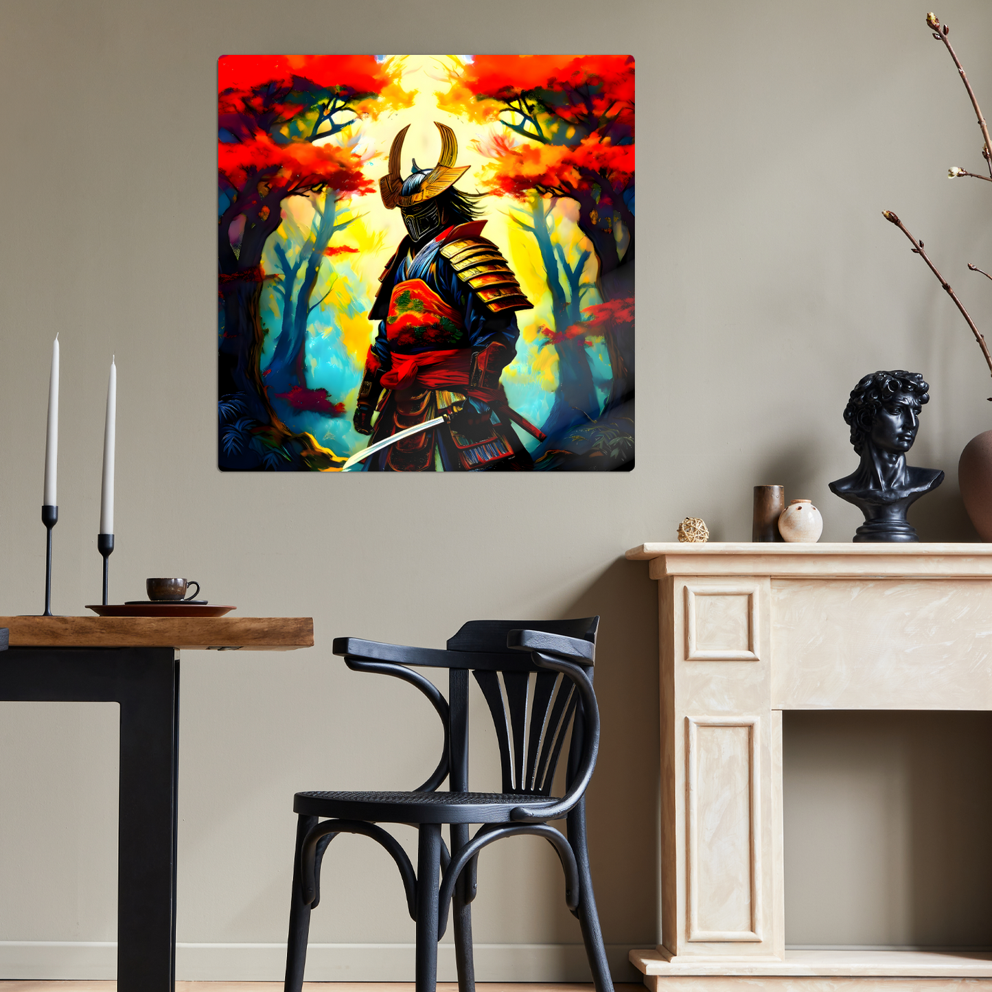 Samuri Warrior 5, Printed on gloss aluminium to enhance colour and detail, unique print, an enduring gift...