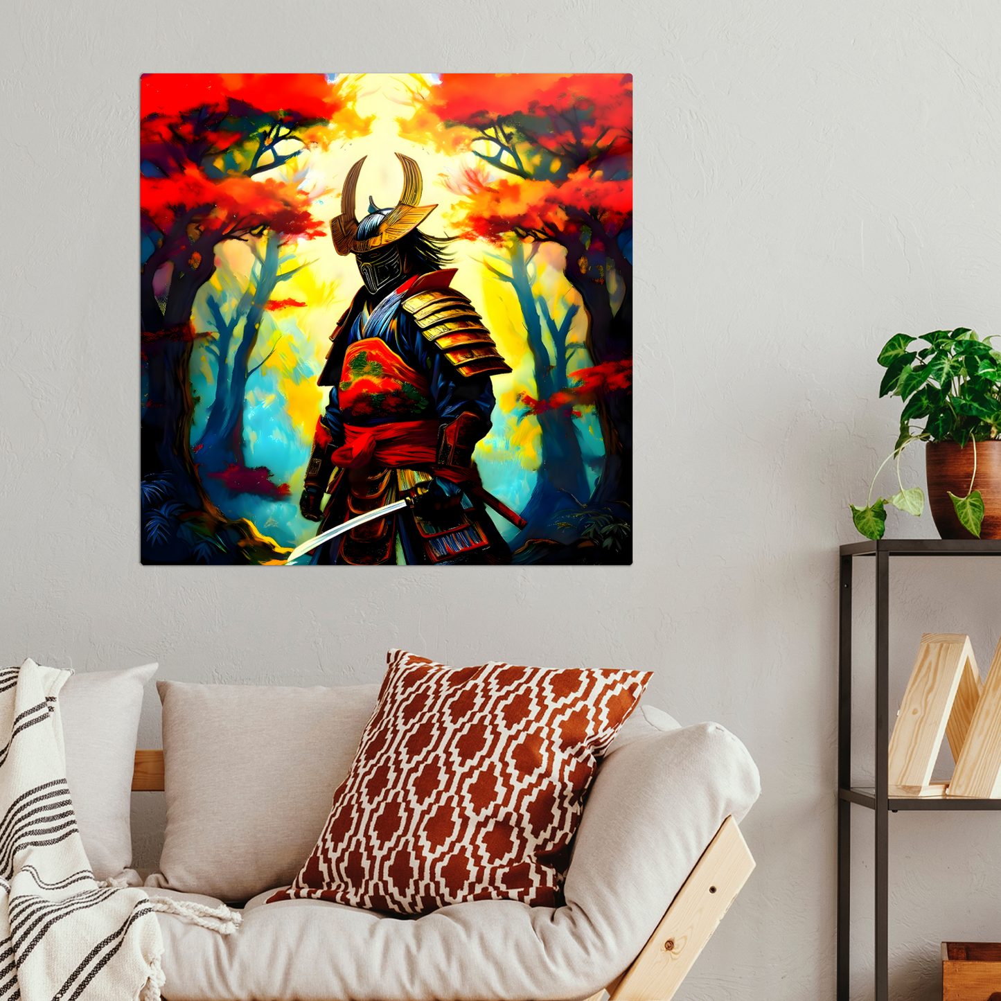 Samuri Warrior 5, Printed on gloss aluminium to enhance colour and detail, unique print, an enduring gift...