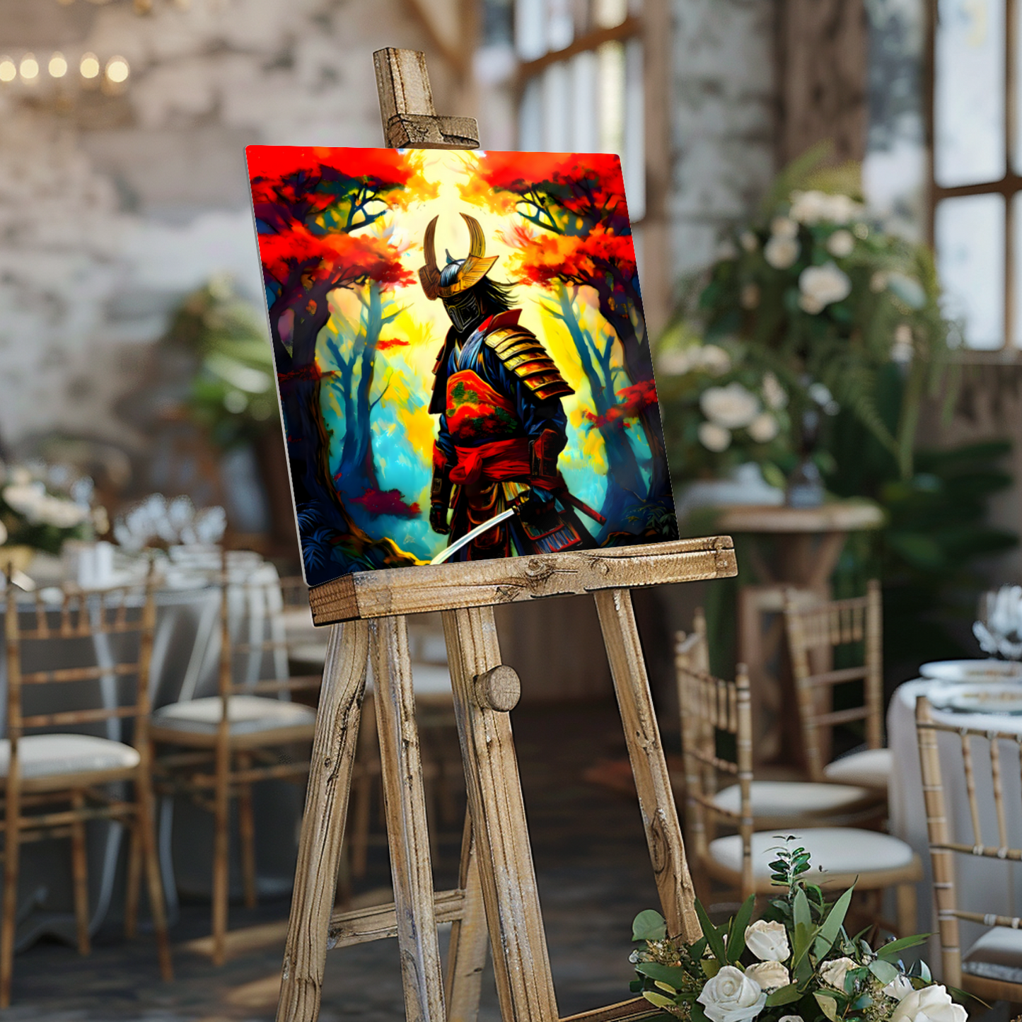 Samuri Warrior 5, Printed on gloss aluminium to enhance colour and detail, unique print, an enduring gift...
