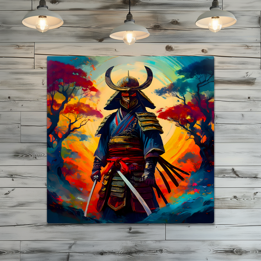 Samuri Warrior 6, Printed on gloss aluminium to enhance colour and detail, unique print, an enduring gift...