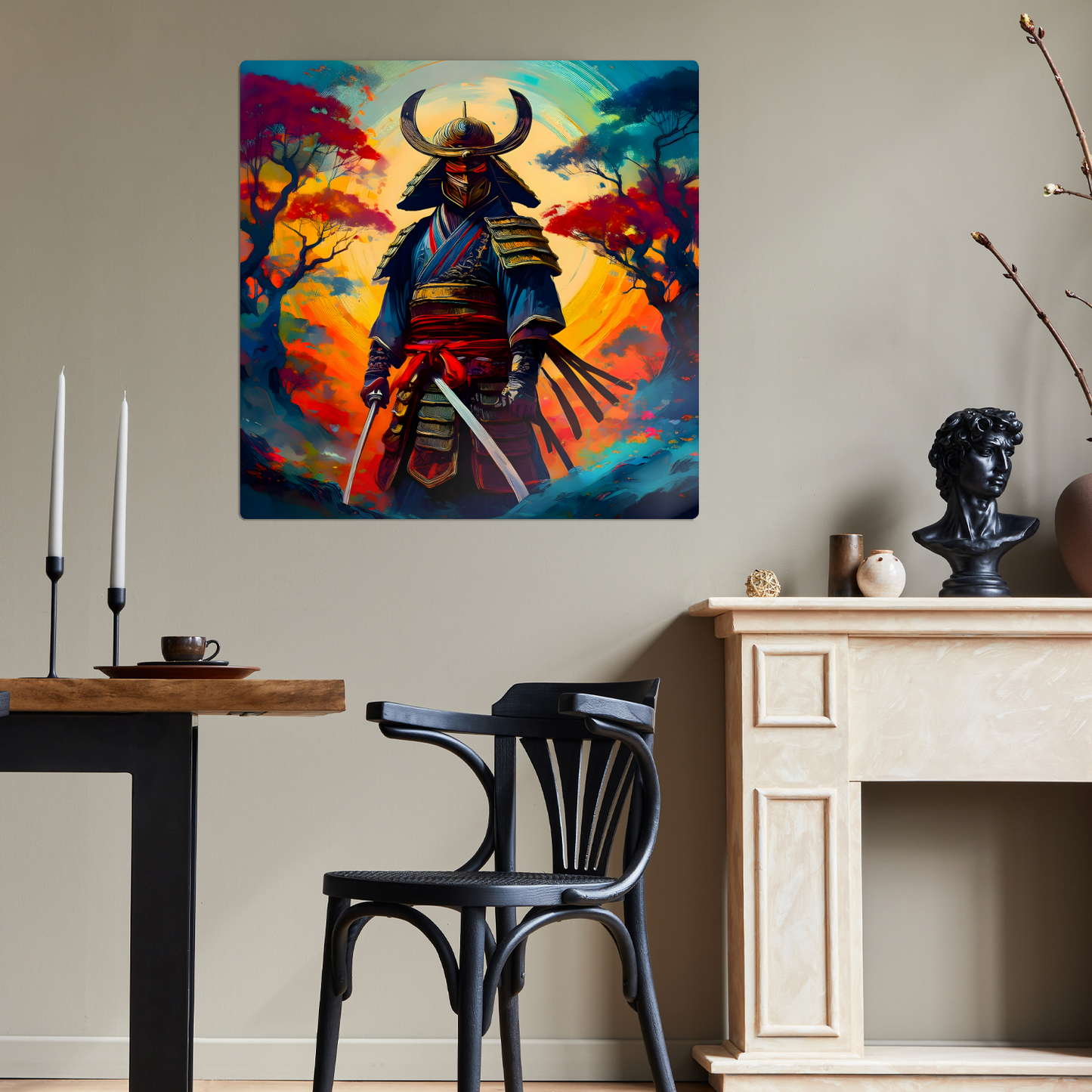 Samuri Warrior 6, Printed on gloss aluminium to enhance colour and detail, unique print, an enduring gift...