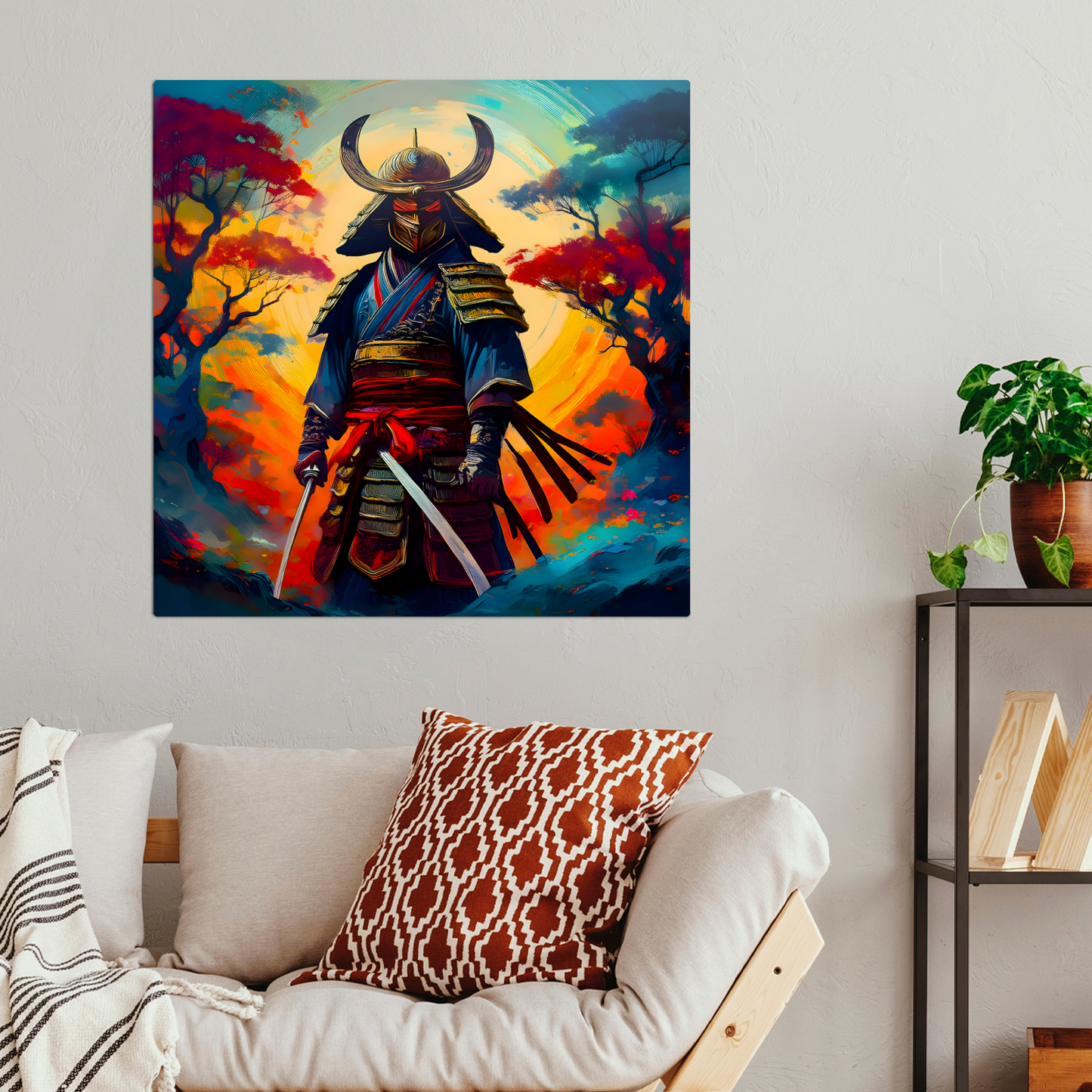 Samuri Warrior 6, Printed on gloss aluminium to enhance colour and detail, unique print, an enduring gift...
