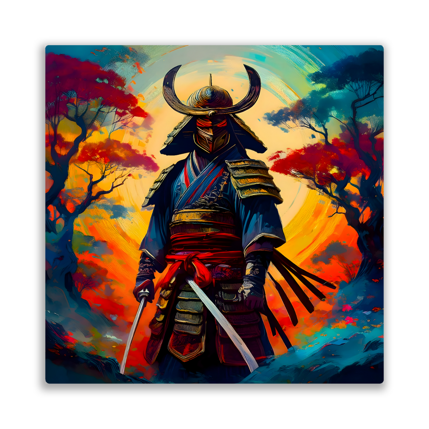 Samuri Warrior 6, Printed on gloss aluminium to enhance colour and detail, unique print, an enduring gift...