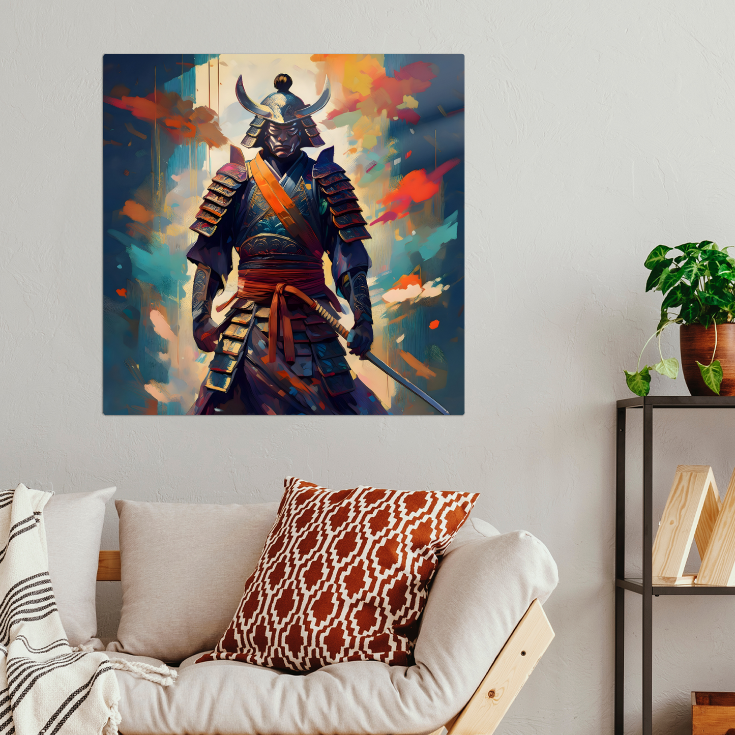 Samuri Warrior 7, Printed on gloss aluminium to enhance colour and detail, unique print, an enduring gift...