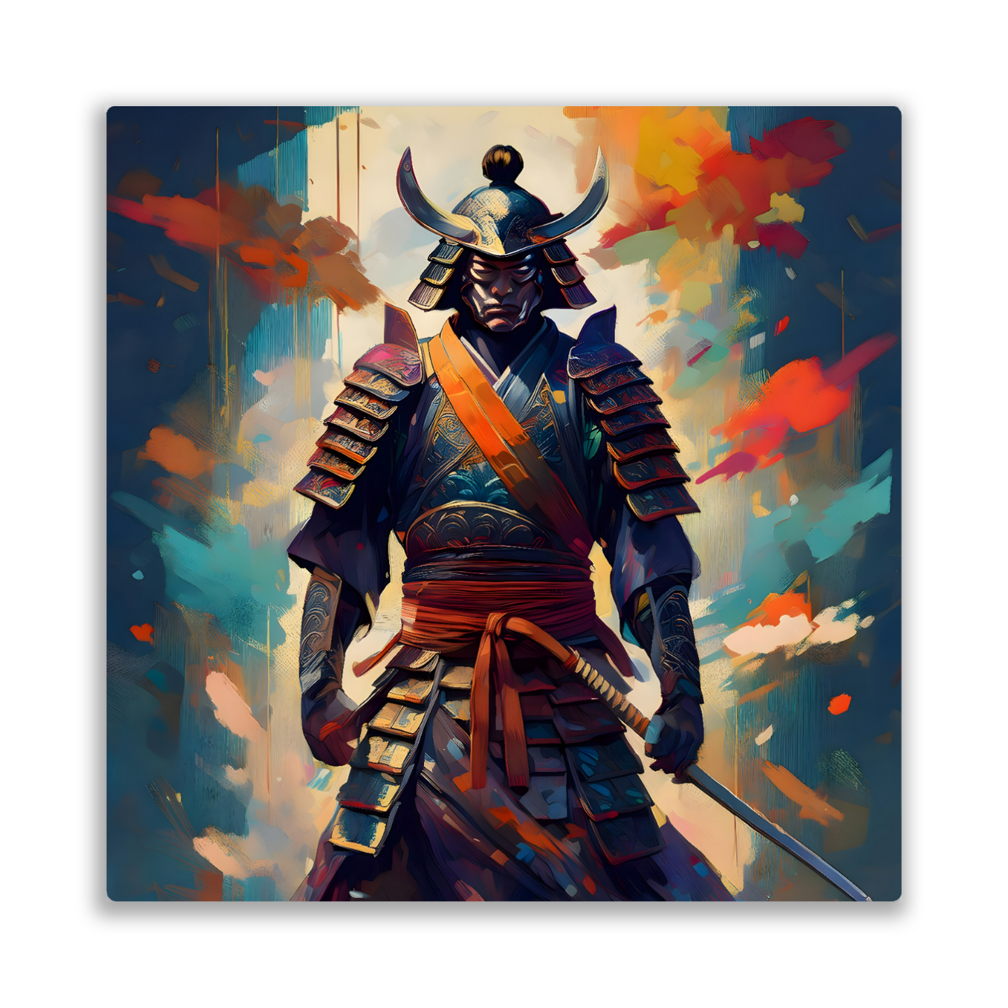 Samuri Warrior 7, Printed on gloss aluminium to enhance colour and detail, unique print, an enduring gift...