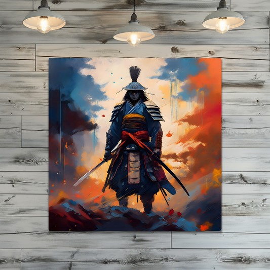 Samuri Warrior 8, Printed on gloss aluminium to enhance colour and detail, unique print, an enduring gift...