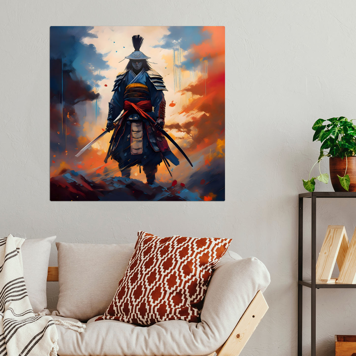Samuri Warrior 8, Printed on gloss aluminium to enhance colour and detail, unique print, an enduring gift...