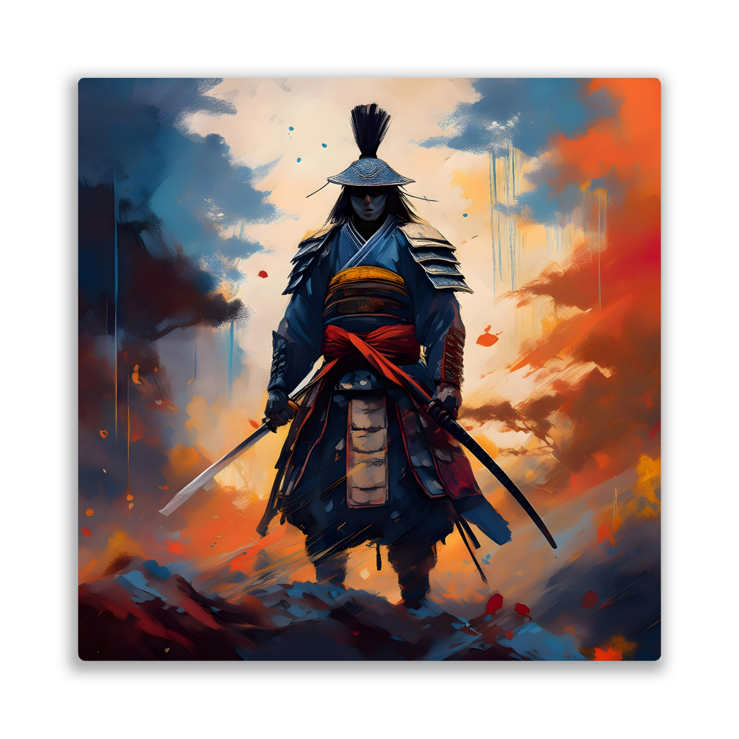 Samuri Warrior 8, Printed on gloss aluminium to enhance colour and detail, unique print, an enduring gift...