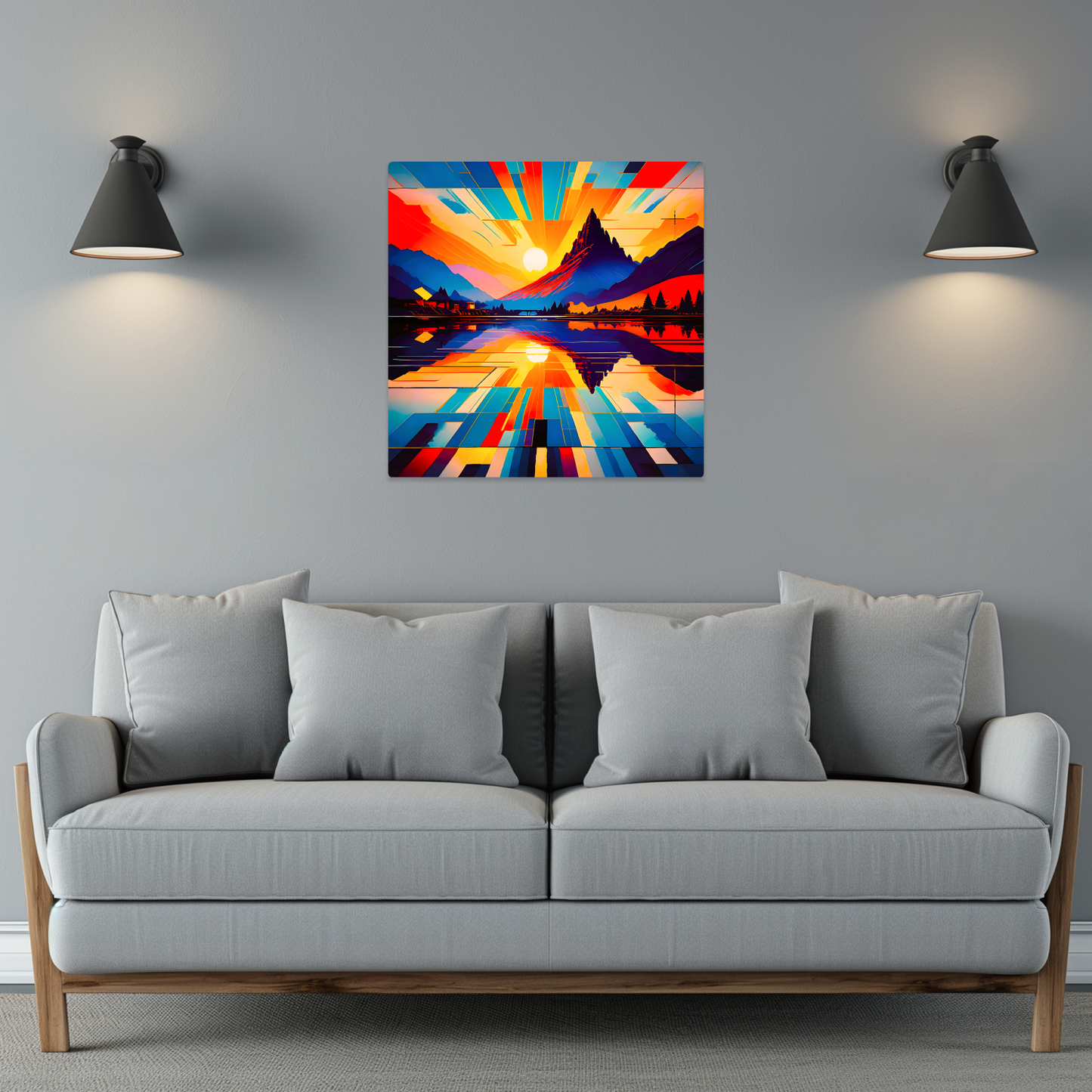 Abstract Mountain AM1, Printed on Gloss Aluminium To Enhance Colour And Details, Unique Print, An Enduring Gift...