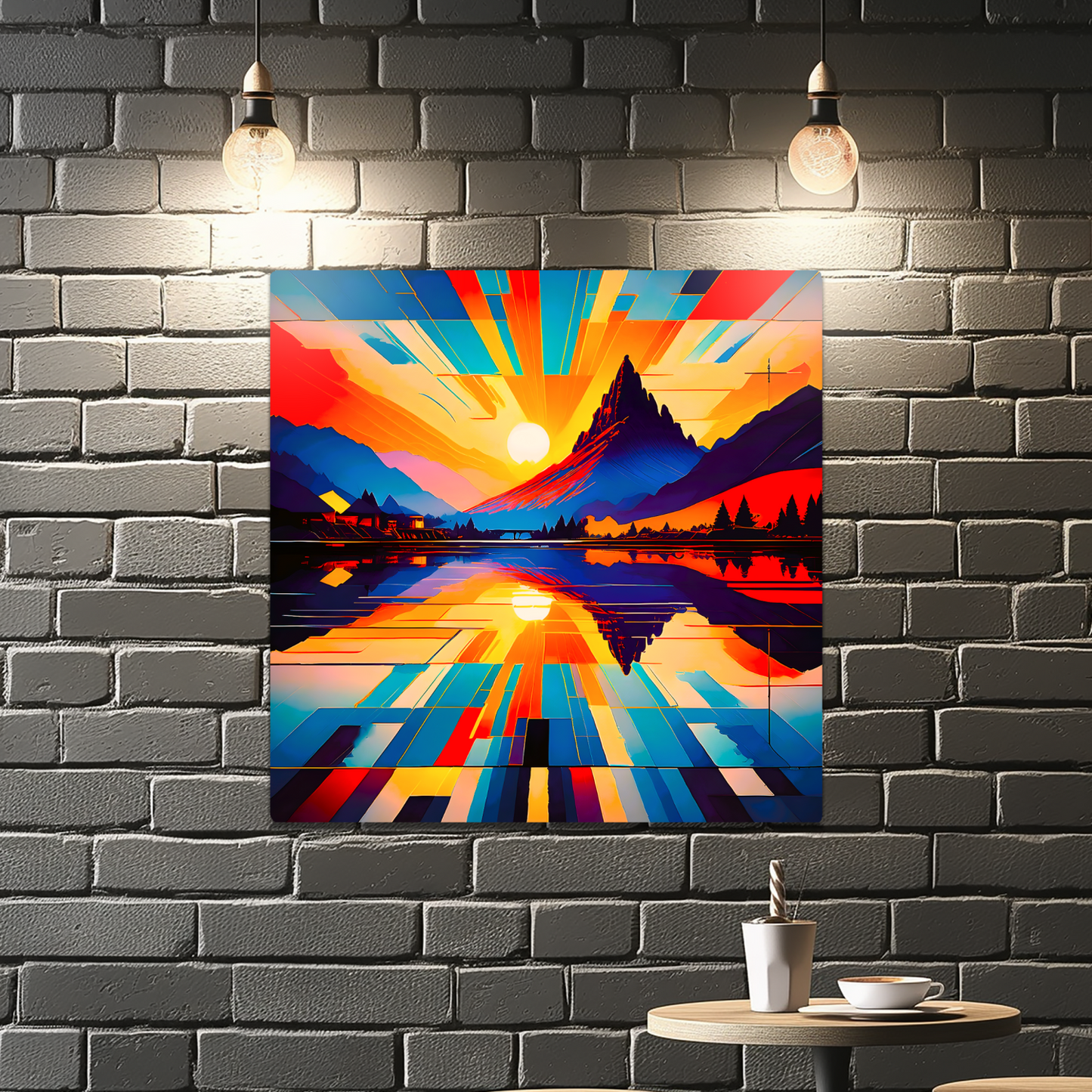 Abstract Mountain AM1, Printed on Gloss Aluminium To Enhance Colour And Details, Unique Print, An Enduring Gift...