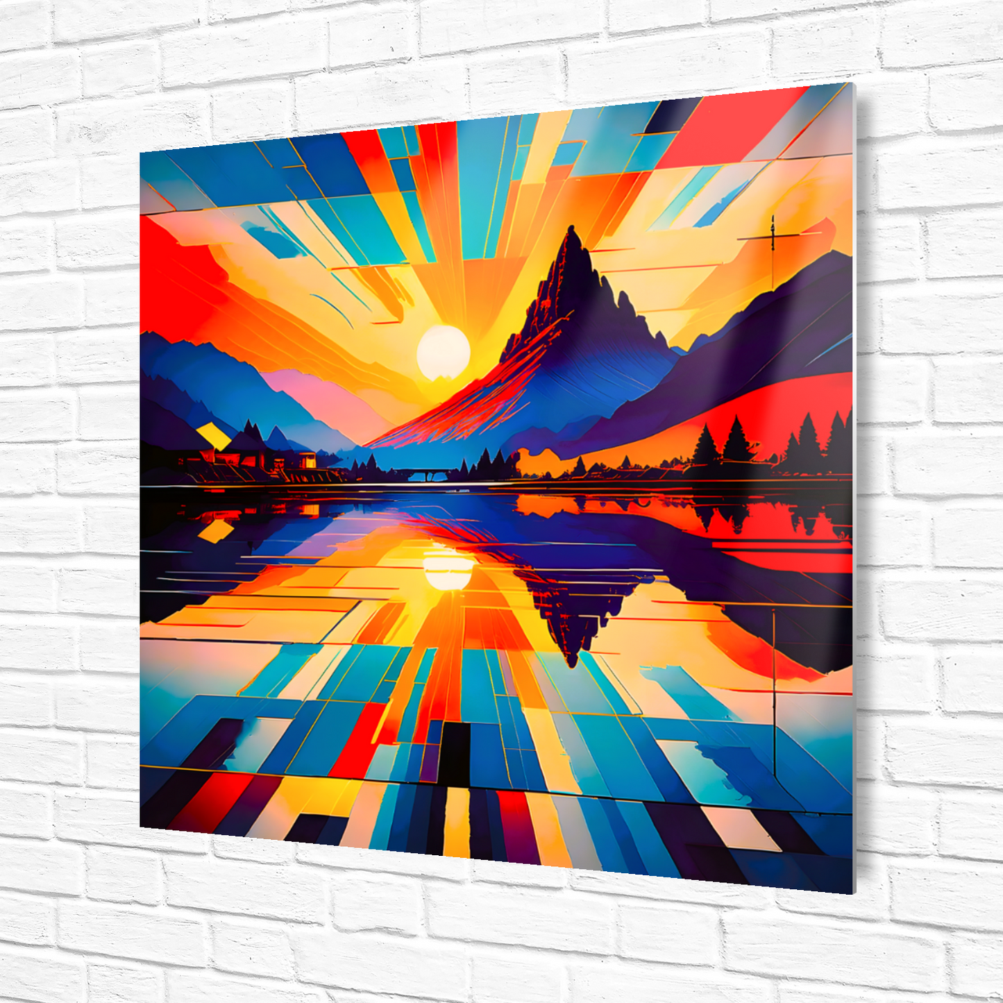 Abstract Mountain AM1, Printed on Gloss Aluminium To Enhance Colour And Details, Unique Print, An Enduring Gift...