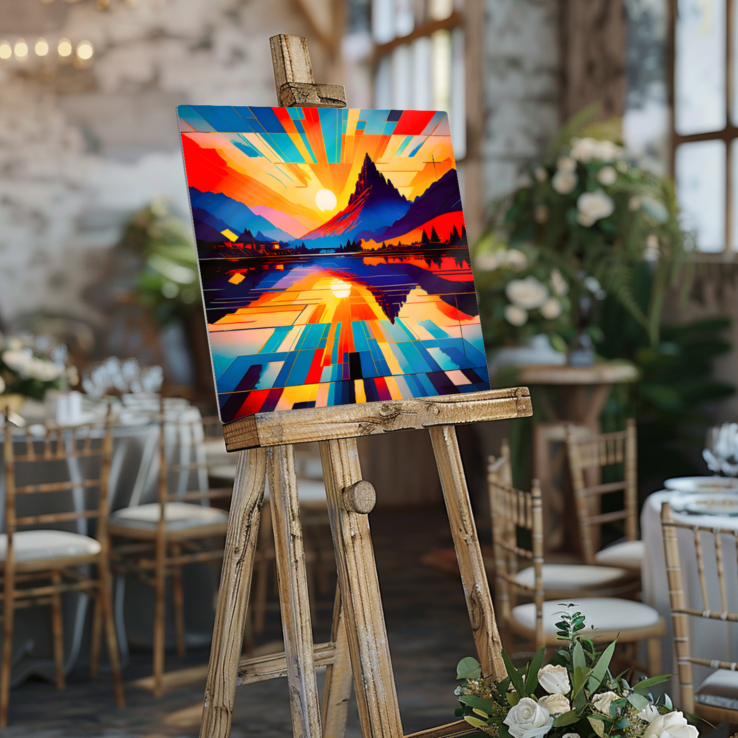 Abstract Mountain AM1, Printed on Gloss Aluminium To Enhance Colour And Details, Unique Print, An Enduring Gift...